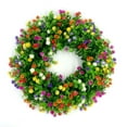 thumbnail image 4 of Piwvid Spring Summer Wreath for Front Door, Farmhouse Colorful Artificial Eucalyptus and Flower Wreath, 28cm All Season Welcome Sign for Home Porch Decor, 4 of 7