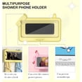 thumbnail image 4 of Shower Phone Holder Waterproof, Anti-Fog Touch Screen Shower Phone Case, 480 Rotation Wall Phone Mount Stand for Bathroom Batheub Kitchen Wall Mirror, Compatible with 4.7"-6.8"Phones (Yellow), 4 of 7