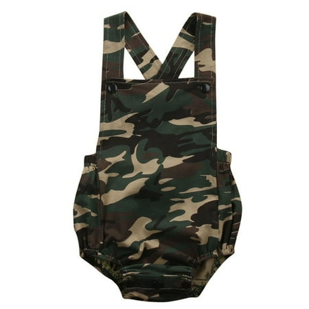 Boys Sunsuit - Camouflage Newborn Infant Baby Girl Boy Romper Bodysuit Jumpsuit Sunsuit Outfits 0-18M