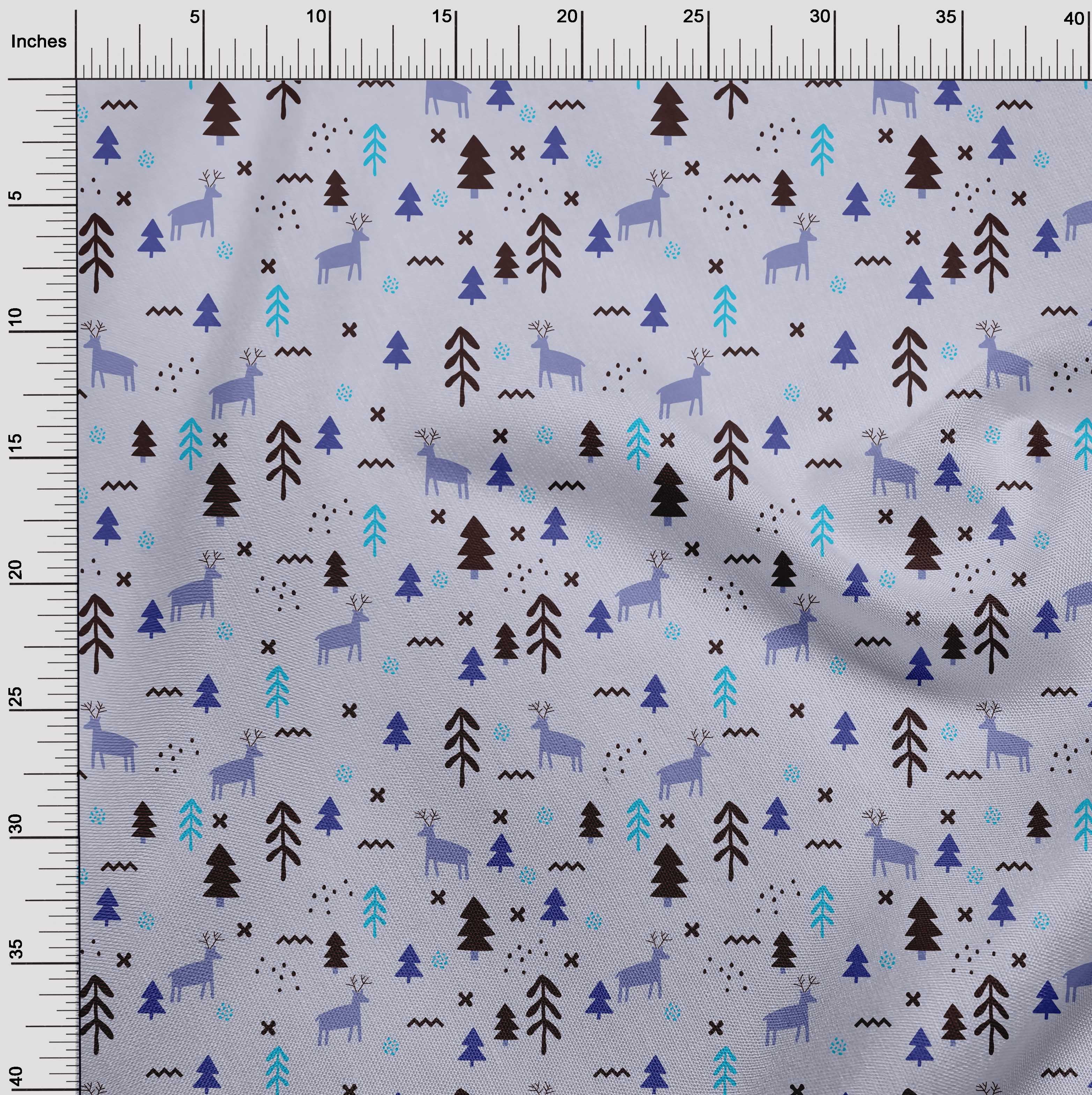 oneOone Viscose Chiffon Light Blue Fabric Christmas Sewing Craft Projects Fabric Prints By Yard 42 Inch Wide
