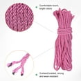 thumbnail image 2 of Uxcell 16 Yards Soft Twisted Rope Trim, 5 mm/0.2 in Dark Pink Polyester Twisted Silk Rope Cord for DIY Craft, 2 of 7