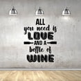 thumbnail image 3 of All You Need Quotes Wine Quote Wine Bottle Drinking Glass Wall Decals for Dining Room Home House Winery Restaurant Kitchen Bar Wine Cellar Decor Stickers Wall Art Vinyl Decoration Size (20x18 inch), 3 of 3