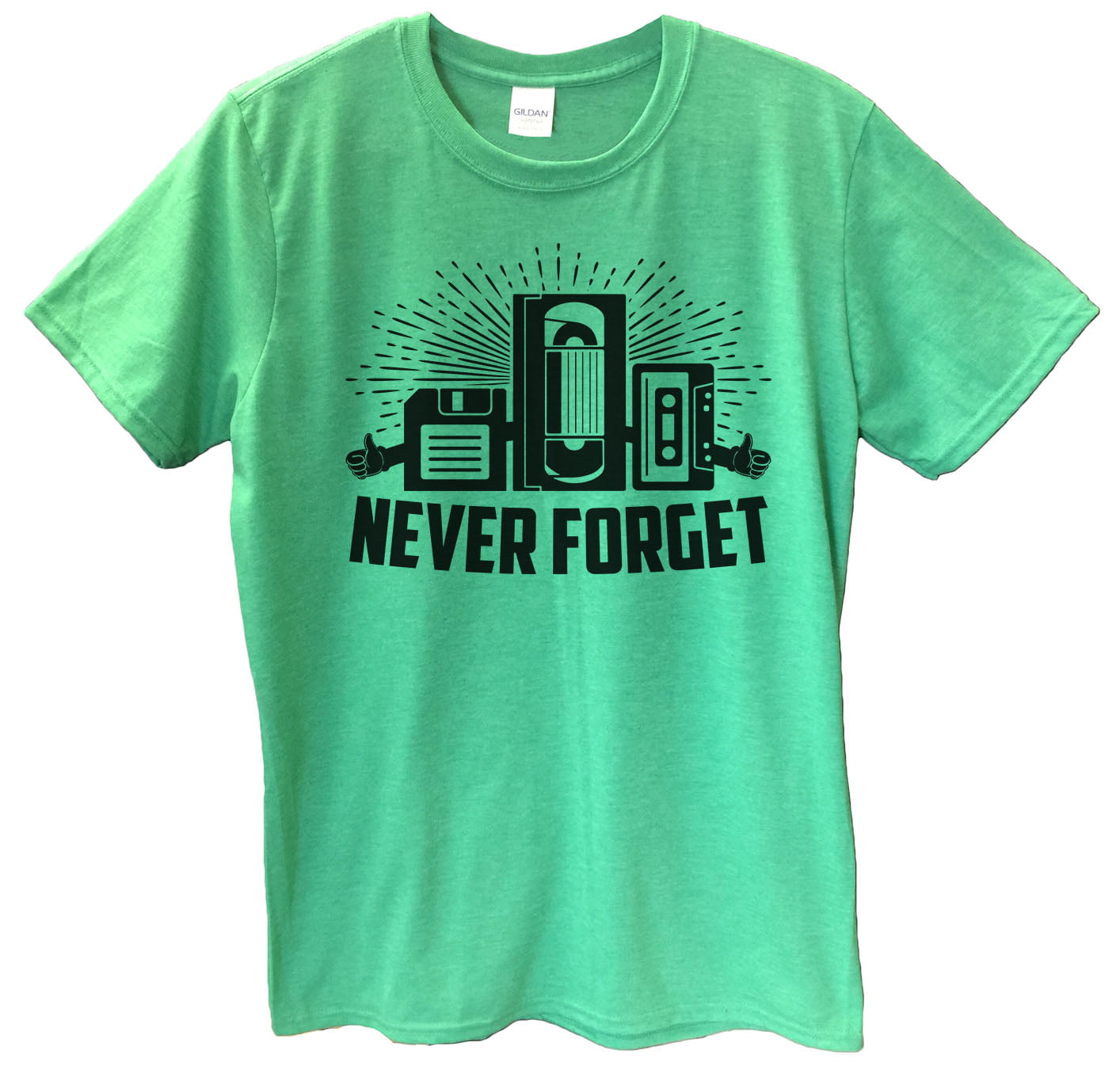 Mens Vintage “Never Forget” Funny T Shirt Gift Dad - Funny Threadz X-Large, Heather Green - Walmart.com