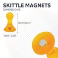 thumbnail image 3 of Small Fruity Coloured Skittle Magnets - Orange (1 Pack of 12), 3 of 5