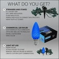 thumbnail image 6 of Wintergreen Lighting C9 Blue OptiCore Faceted LED Christmas Pathway Light Kit, 100 Lights, 12" Spacing, Green Wire, 100 ft, 6 of 8