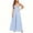 *Blue, variant on ClodeEU Women's Striped V Neck Backless High Waisted Wide Leg Jumpsuit with Back Bow ,Casual Summer Romper Black,Women's Plus L