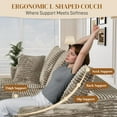 thumbnail image 5 of LLappuil 108" Sectional Sofa, Modular Sectional Couch with Right Chaise, Deep Seat Corduroy Cloud Sofa for Living Room Brown, 5 of 8