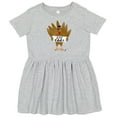 thumbnail image 3 of Inktastic Turkey Holding a Sign Says Eat Pizza Girls Toddler Dress, 3 of 5