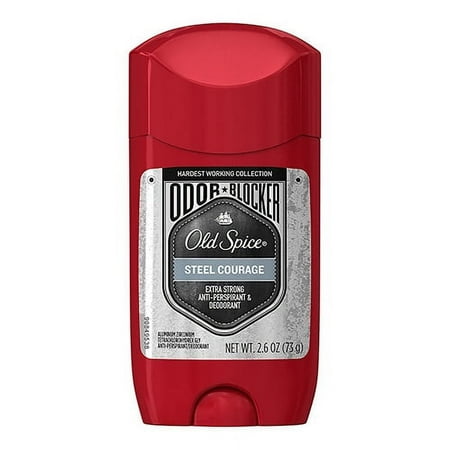 Old Spice Hardest Working Collection Deodorant, Steel Courage, 2.6 Oz, 2 Pack