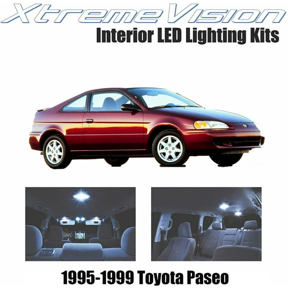 XtremeVision Interior LED for Toyota Paseo 1995-1999 2 Pieces Cool White Interior LED Kit   Installation Tool