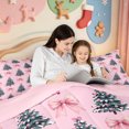 thumbnail image 5 of Manfei Christmas Festive Nutcracker 7pcs Queen Bedding,Bright Winter Snow Theme Bedding Comforter Set Queen,Pink Reversible, 5 of 7