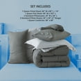 thumbnail image 6 of IGI Queen Size 7 Piece Comforter Set | Bed in a Bag for Unisex Adult | Gray/Light Gray, 6 of 7