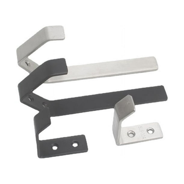 Ganchos de metal modernos para colgar en la pared, acero inoxidable cepillado, paquete de 4