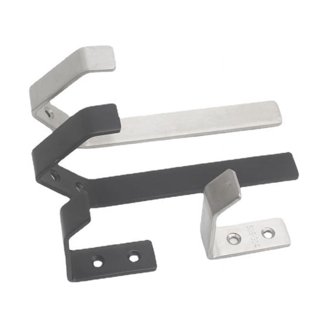 Ganchos de metal modernos para colgar en la pared, acero inoxidable cepillado, paquete de 4