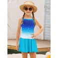 thumbnail image 5 of Lanbubble Girls Tankini Swimsuits Set Criss-Cross 2-Piece Bathing Suits Beach Swimwear 9-10 Years, 5 of 7
