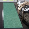 thumbnail image 2 of Home Queen Solid Beige Color Custom Size Runner Area Rugs Teal - 2' x 14', 2 of 2
