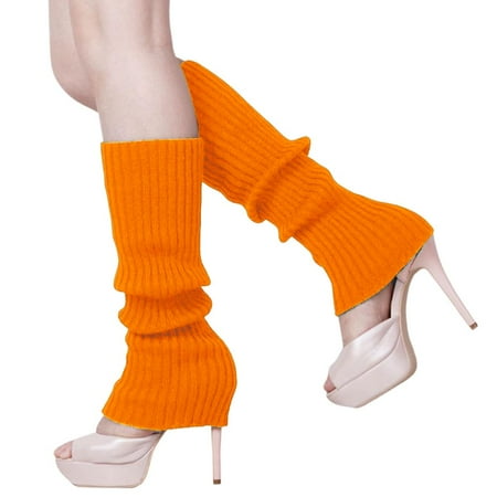 

IMSHIE Leg Warmers Comfortable Leg Warmer Sleeves For Womens 80s Neon Knit Ribbed Leg Warmers Various colors Perfect Winter Gift