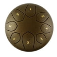 thumbnail image 1 of Mini tambor de 6 pulgadas, 8 de notas, instrumento de mano con tambores, pegajoso Bronce verde Yuyangstore tambor de acero, 1 of 6