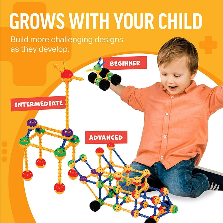 STEM Master Building Toys for Kids Ages 4-8 - STEM Toys Kit w/ 176 Durable  Pieces 