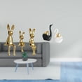 thumbnail image 2 of Escultura de figura,Estatua sentada Figura Escultura Adorno,estatua de cisne,Estatuas y figuras de cisnes de cerámica modernas Esculturas,Escultura de animales Decoración centro de mesa, 2 of 8