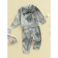 thumbnail image 2 of Toddler Baby Boy Fall Winter Clothes Long Sleeve Sweatshirt Pullover Tops + Casual Pants Joggers Outfit Set, 2 of 7