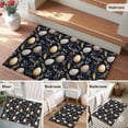 thumbnail image 6 of Vintage Easter Eggs 2'x3' Washable Rug, Spring Botanical Leaves Black Non-Slip Soft Doormat Area Rugs for Entrance Bathroom Bedsides, StainResistant Carpet for Kitchen Bedroom, Entryway Floor Mat, 6 of 9