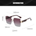 thumbnail image 2 of Gafas de sol de vanguardia sin marco, elegantes gafas de sol modernas de montura grande, hechas de plástico, metal, PC, 2 of 5
