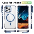 thumbnail image 5 of Decase for iPhone 16 Pro Max Case Compatible with Mag Safe,Military Grade Shockproof Heavy Duty Protective Adjustable Kickstand Ultra Clear Magnetic Phone Case for iPhone 16 Pro Max,Blue, 5 of 9