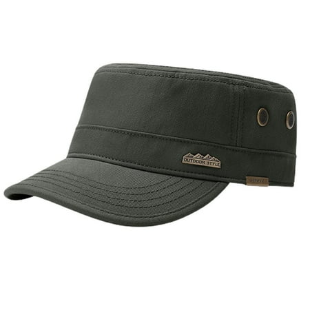 

Fovolat Soldier Flat Top Cap 100 Washed Cotton FashionSoldier Hats Outdoor Baseball Flat Top Cap Cotton Cadet Suitable For Women And Men With Blue Black Available steadfast
