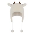 thumbnail image 4 of XIAOCHA Reindeer‑Ear Trapper Hat for Women Plush Hats Party‑Ready Fall‑Winter Bonnet,White, 4 of 4