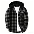 thumbnail image 4 of AloohaidyvioNo Boundaries Hooded Plaid Jackets for Women Fall Lightweight Soft Long Sleeve Button Down Flannel Shirts, 4 of 5