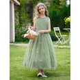 thumbnail image 5 of IDOPIP Flower Girl Dresses for Wedding Sleeveless Cutout Tulle Princess Pageant Birthday Party Gown 3-14Y, 5 of 8