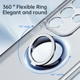 thumbnail image 3 of ELEHOLD Matte Case for Samsung Galaxy S23 Ultra,Transparent Frosted With 360° Rotating Ring Holder Kickatand Bracket All Inclusive Lens Protection Shockproof Case 6.8 inch,Clear, 3 of 9