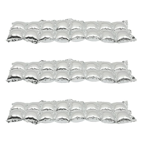 FUEENIRVA Balloon Decorations Silver Square Foil 3Pcs 55.5X14.6X0.08In