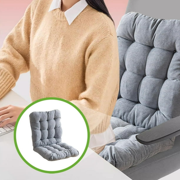 Coj N De Chenilla De Color Liso Para Silla De Cocina, Coj N El Stico Para Respaldo, Material Suave Y F Cil De Anudar, Dise O Sencillo, Para Restaurante Oficina, Soporte C Modo, Almohadilla
