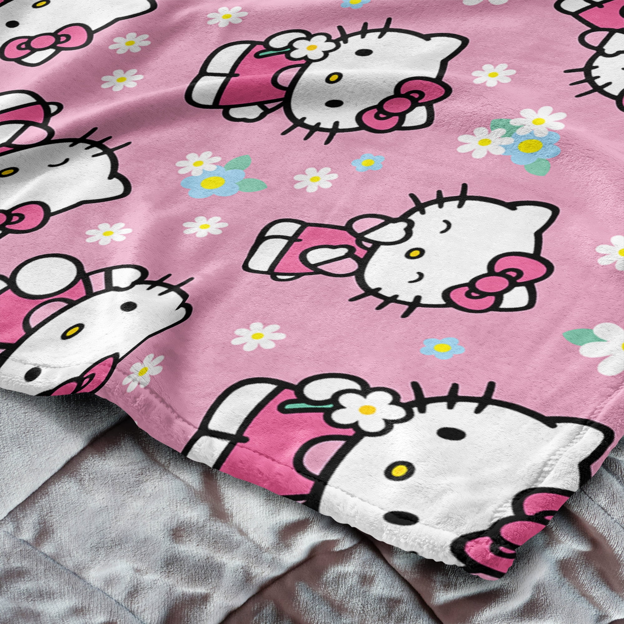 Hello Kitty Flower Power Silk Touch Throw Blanket 50x70 inches