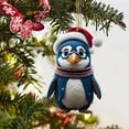 thumbnail image 4 of Acrylic Christmas Penguin Ornament Pendant for Car Rearview Mirror and Tree Decor, Cape Design Hanging Accent for Holiday Interior and Backpack(B), 4 of 5