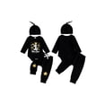thumbnail image 2 of Miaouyo Baby Boy First New Year Outfit Letter Firework Long Sleeve Romper Pants and Knotted Hat 3 Piece Set, 2 of 9