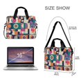 thumbnail image 3 of FORMRS 16" Laptop Sleeve Bag Carrying Case with Handle Travel Shoulder Briefcase, Orange Geometric, 3 of 8