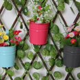 thumbnail image 3 of Multicolor Bucket Flower Holder Metal Succulent Hanging Flowerpot Basket Plant Planter Balcony Decors, 3 of 9