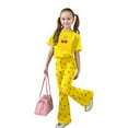 thumbnail image 2 of Gaexia Children'S Jogging Set,Girls Casual Fashion Outfit Bow Short Sleeve Top and Long Pants Comfy Two Piece Playwear Fashion Clothes,9-10 Years, 2 of 6