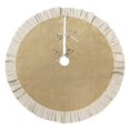 thumbnail image 2 of Burlap Christmas Tree Skirt - Elegant Festive Party Decoration, 2 of 8