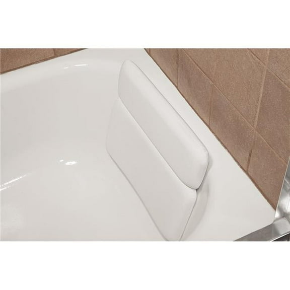 Living Health Products BB-2-Panel Bath Luxury Comfort 2-Panel Vinyl Bathtub Pillow with Relaxing Neck - White