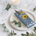 thumbnail image 4 of Cloth Napkins Set of 6 - 20x20 Inches, Haze Blue Sunshine Sunflower Washable Reusable Table Napkins, Pastoral Bees Farmhouse Floral Soft & Absortbent Dining Napkin for Party Wedding Hotel Restaurant, 4 of 9
