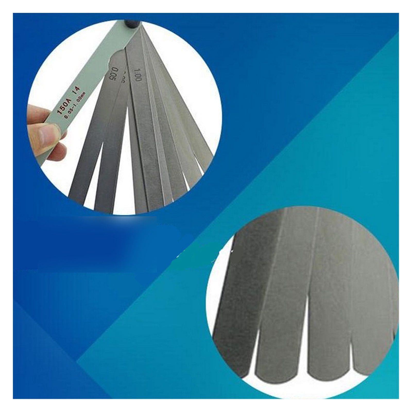 Feeler Gauge 0.05 To 1mm 20 Blades 40cm Thickness Gap Metric Gap High Strength Metric Long Thickness Gage For Measurment Tool