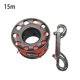 thumbnail image 2 of Naiovety Carrete profesional de buceo en cuevas, cuerda plana para deportes acuáticos, carrete de línea de bobinado de aluminio portátil, accesorio de Deportes acuáticos 15m Gris Naiovety OD021054-03, 2 of 6