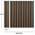 thumbnail image 3 of Concord Panels | Faux Wood Slat - Walnut Craft | Waterproof Slat Panel | 94.5” x 4.8” Each | Wood Wall Panels for Interior Decor CO100-26 (Pack of 6 - 18.9 sqft), 3 of 5