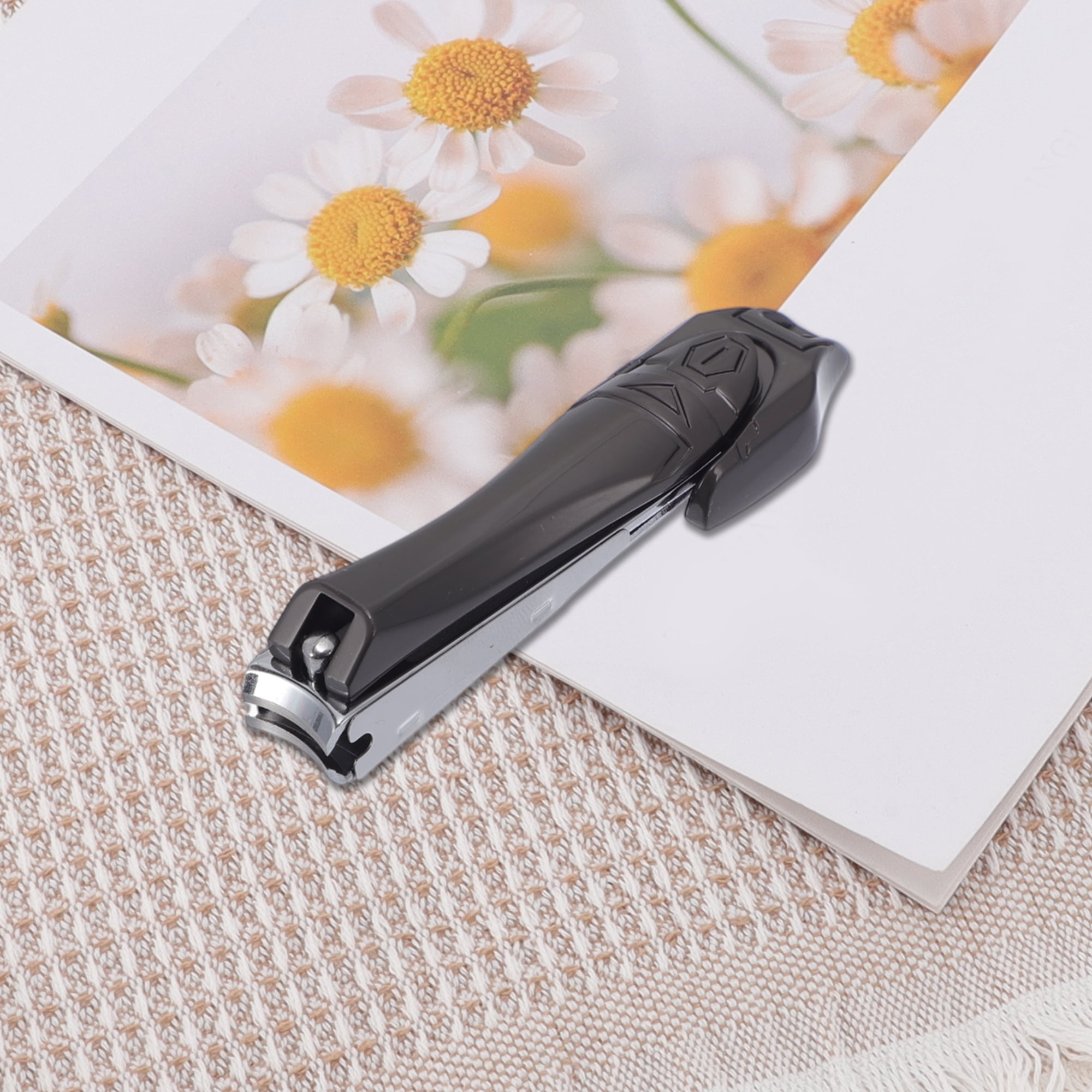Unique Bargains 1pc Fashion Nail Clipper 3.58"x 0.87" Titanium Tone Large