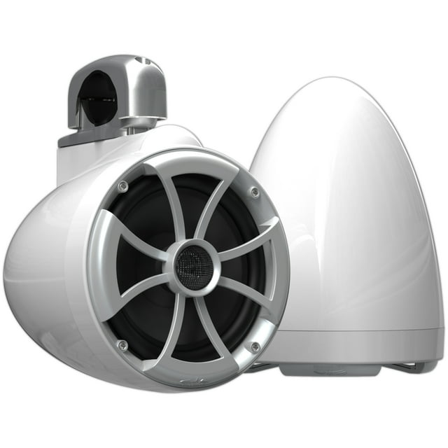 Bocinas de Torre Marinas Wet Sounds ICON 8-W FC SA 8" ICON Series con Abrazaderas Fijas Color Blanco Wet Sounds ICON8WFCSA