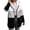 White, variant on Posijego Women's Plus Size Sweatshirts Full Zip Hooded Sweatshirt Color Block Long Sleeve Fall Winter Outwear with Pockets